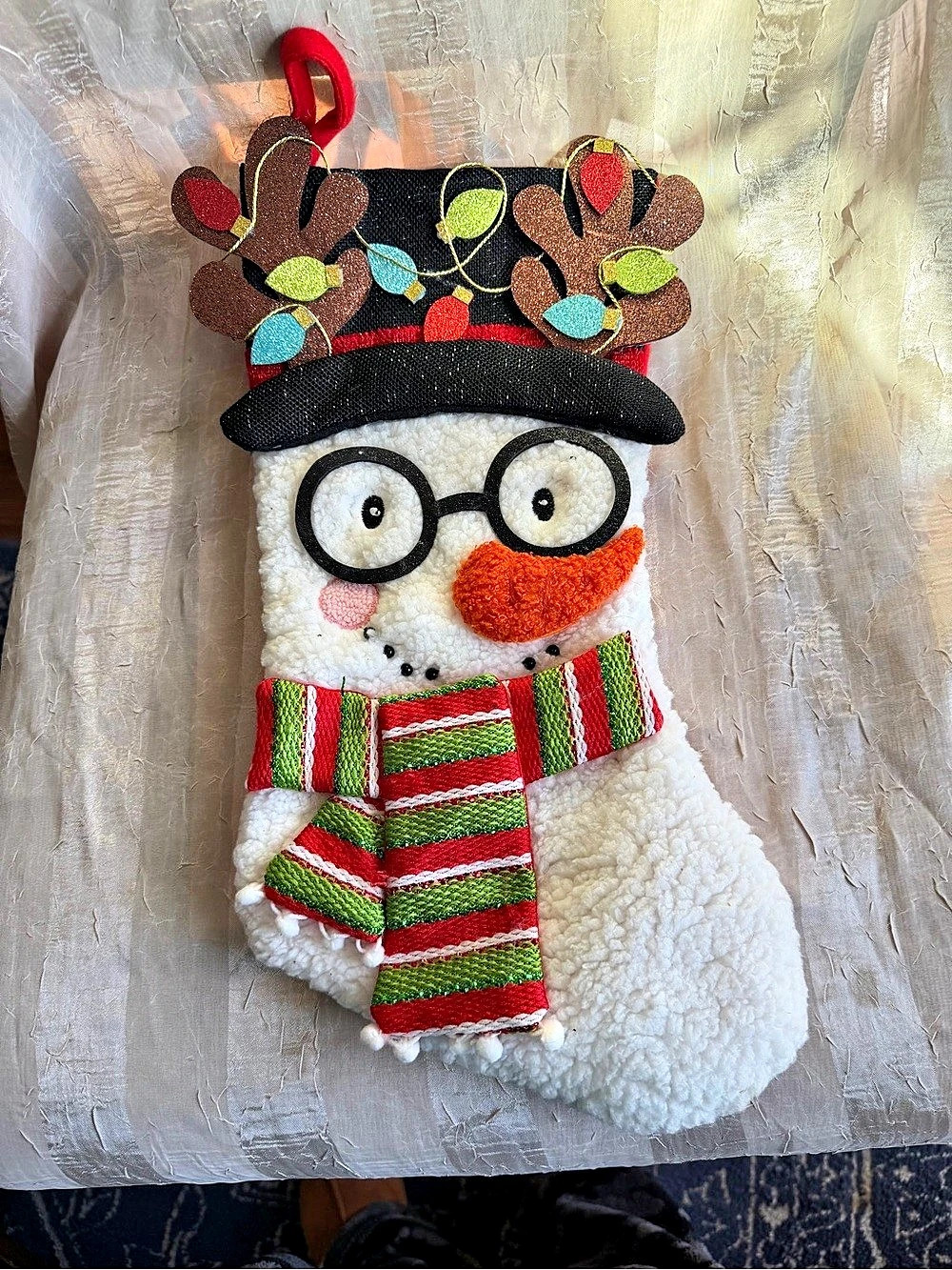 Snowman Reindeer Christmas Stocking